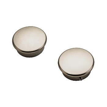 National S822-089 Closet End Caps, Heavy Duty ~ Satin Nickel 