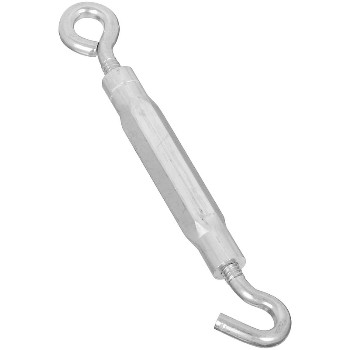 National 221853 Hook &amp; Eye Turnbuckle, Zinc Plated ~  7/32" x 6 1/2"