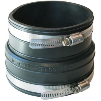 Fernco Schedule 40 4 in. Socket x 4 in. Dia. Socket PVC Flexible Coupling