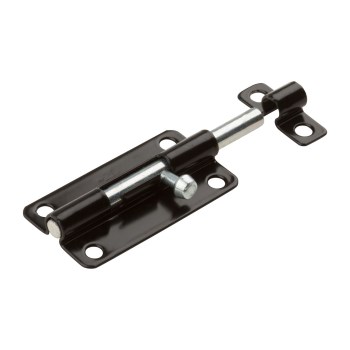 Barrel Bolt, Black - 4"