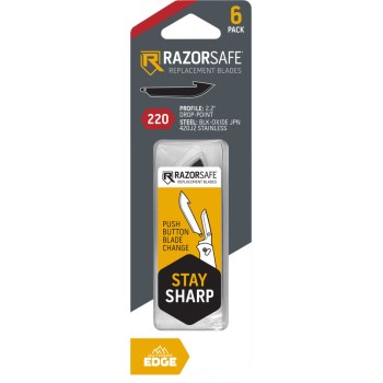 Outdoor Edge RazorSafe Blade, Black - 2.2", 6pk