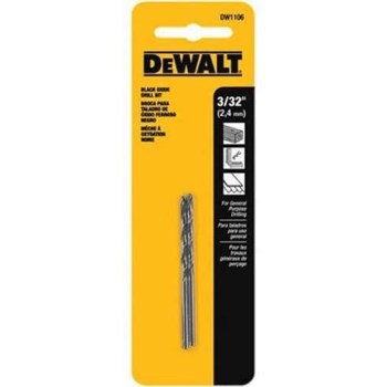 DeWalt DW1106 3/32 2pk Blk Oxide Bit