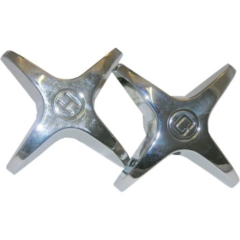 Larsen Fit-All Vise Grip Cross Faucet Handles, Chrome
