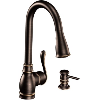 Moen CA87003BRB High Arch Kitchen Faucet with Spray