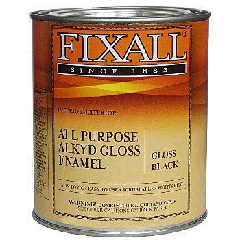 Alkyd Gloss All Purpose Enamel, Black ~ 1/2 Pint