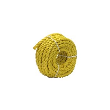 Yellow Twisted Poly Rope, 1/4" x 50 feet
