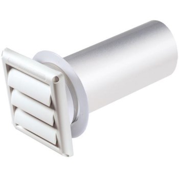 Hood Vent, Louvered ~ 4", White 