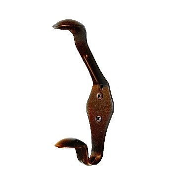 Double Vertical Hook,  Oil Rubbed Bronze Finish 