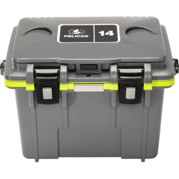 Pelican 14qt Personal Cooler (Dark Gray/Green)