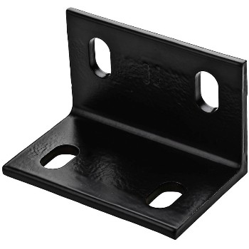 Corner Brace, Black Wide HD  ~ 3" x 4.6" x 1/4"