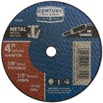 Century Drill & Tool   08314 4x1/8 Mtl Cutoff Wheel