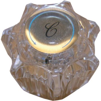 Delta Delex Faucet Handle, Clear Lucite - Cold