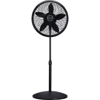 Lasko 18" Oscillating Pedestal Fan, Black - 3-Speed