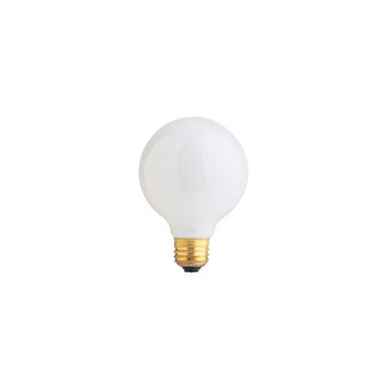 Feit Elec. 25G25/W Light Bulb, Globe White 120 Volt 25 Watt