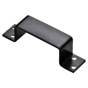 Barn Door Closed Bar Holder, Black ~  6.4" x 1.5"