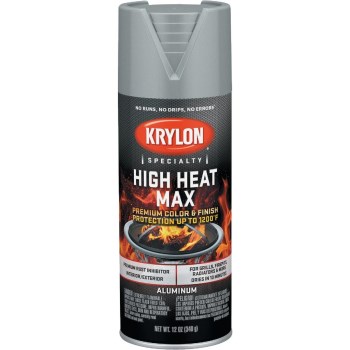 Krylon High Heat Spray Paint, Aluminum - 12 oz