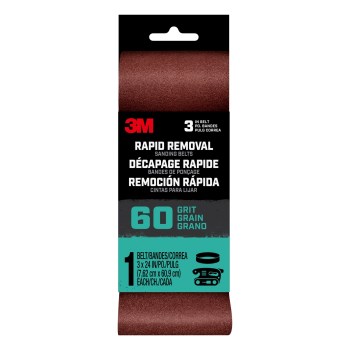 3M Sanding Belt, 60-Grit - 3" x 24"