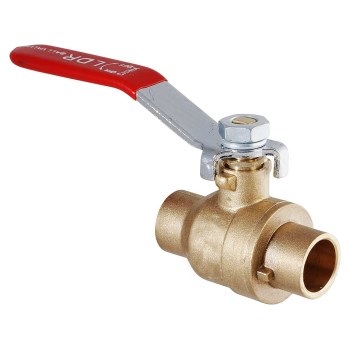 Ldr Ind 0222281 Full Port Ball Valve ~ Forged Brass, 3/4"