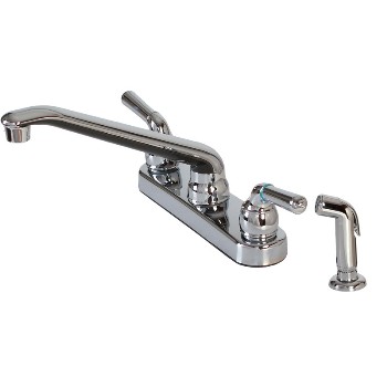 Kitchen Faucet w/ Spray, Chrome ~ Two Handle