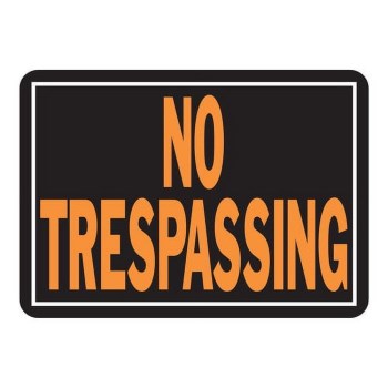 No Trespassing Sign, Aluminum 10 x 14 inch