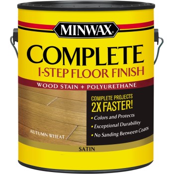 Minwax 672010000 Minwax Complete One-Step Floor Finish, Autumn Wheat - Satin ~ 1 Gallon