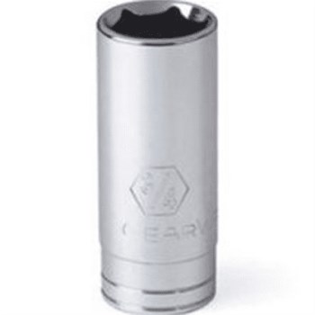 GearWrench 1/4" Drive Deep Socket, 6 Point - 1/2"