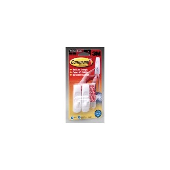 3M 051131651418 Adhesive Hooks - Medium White Hook