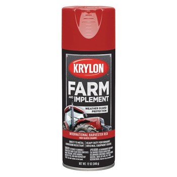 Krylon K01933000 Farm &amp; Implement Spray Paint,  International Harvester Red  ~ 12 oz Cans