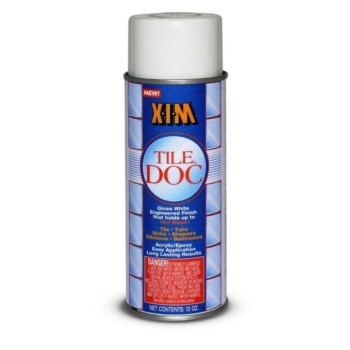 X I M 4205-a-5 Tile Doc Acrylic Coating Spray, Gloss White ~ 12 Oz