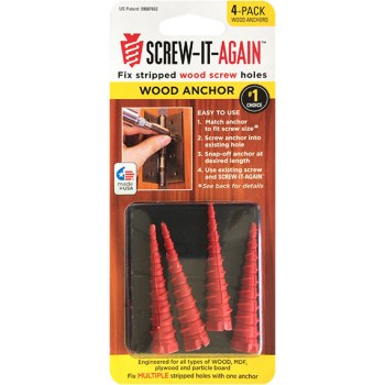 Screw-It-Again SIA-4PK Wood Anchors