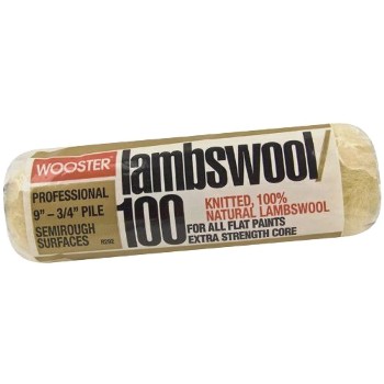 Wooster 00R2920090 Roller Cover, 100% Lambs Wool ~ 3/4" x 9"