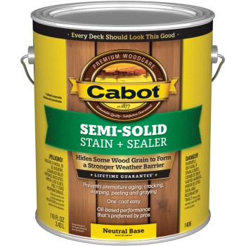 Semi-Solid Deck & Siding Stain, Neutral Base ~ Gallon