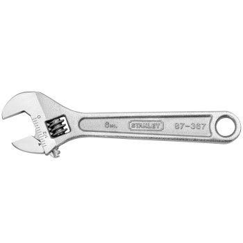 Stanley Adjustable Wrench, Chrome - 6"