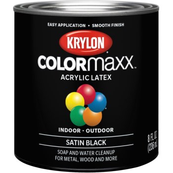 COLORmaxx paint, Black Satin ~ 1/2 pint