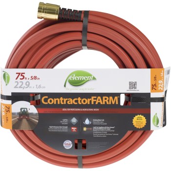 Swan ELCF58075 Element Brand Contractor/FARM Hose ~ 5/8" x 75 Ft