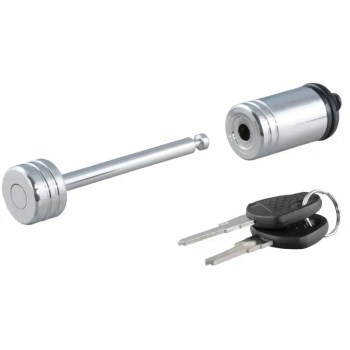 Curt Coupler Lock, Barbell, Chrome - 1/4" Pin, 2-1/2" Span