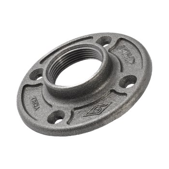 Anvil/Mueller Malleable Iron Floor Flange, Black - 1-1/2"