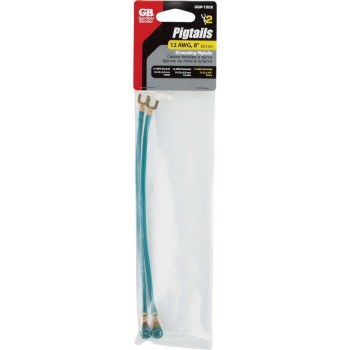 Gardner Bender Grounding Pigtail  12 AWG   8"  2 Pack