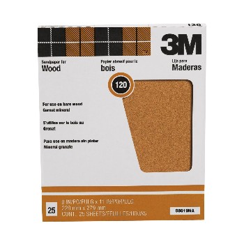 3M 051144886197 Sandpaper, Garnet Mineral ~ 120 grit