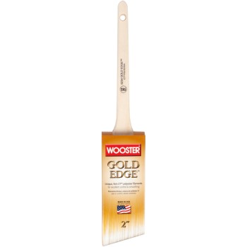 Gold Edge Thin Angle Sash Brush