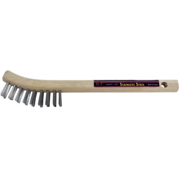 Knuckle Saver Cleaning Brush ~ 8 1/2" Angled Wooden Handle