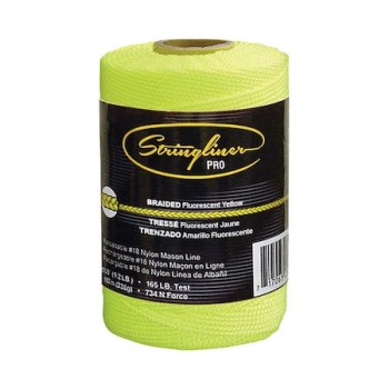 Stringliner Braided Construction Line, Fluorescent Yellow - #18, 500 Ft