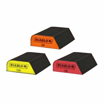 Sanding Sponges, Dual Edge, Assorted - 3pk