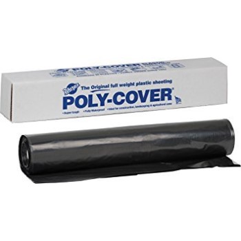 Black Poly Polyethylene Sheeting, 4 x 6 b 6 X 100 feet 4 mil 