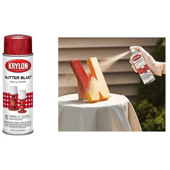 Krylon K03806A00 Glitter Blast Spray Paint,  Cherry Bomb ~ 5.7 5oz