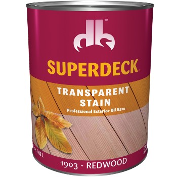 SuperDeck/DuckBack 19033 Transparent Stain 350VOC,  Redwood ~  Quart