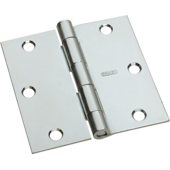 Square Corner Door Hinge, Zinc ~ 3.5"