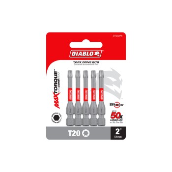 Torx Drive Bit  T20   2"   5pk