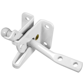 National N262-105 Automatic Gate Latch,  White ~ V21 Series