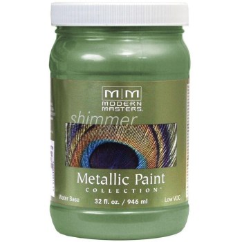 Modern Masters Me434-32 Metallic Paint, Mystical Green 32 Ounce